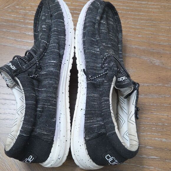 Hey Dude Wally Youth Stretch Black Slip-On Shoes Y5/6W - Picture 5 of 8